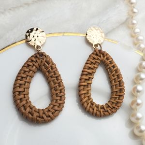 🌟5/$25 Boho Rattan Gold Earrings 💓